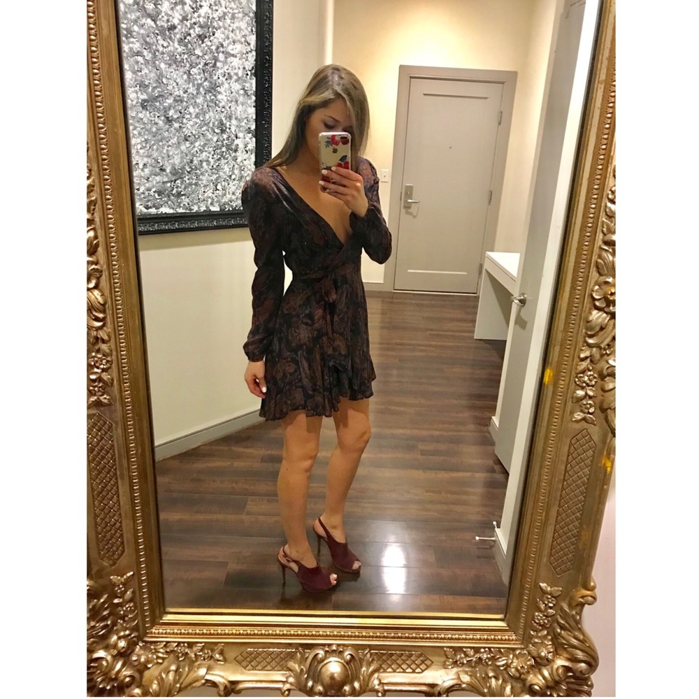 Urban Outfitters ECOTE Long Sleeve Wrap Dress S